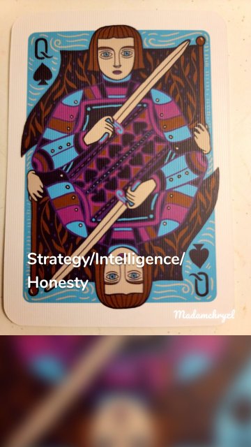 Strategy/Intelligence/Honesty Madamchryzl